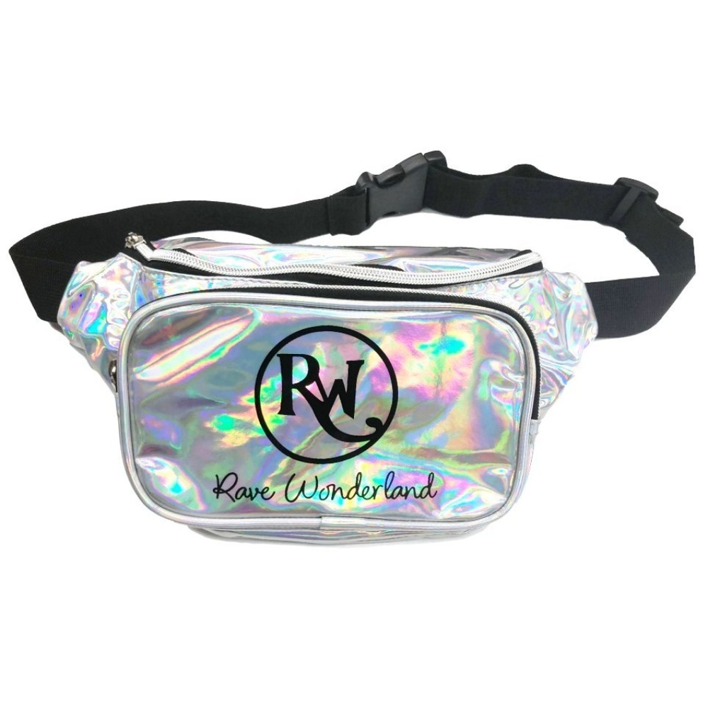 HOLOGRAPHIC SILVER RAVE FANNY PACK